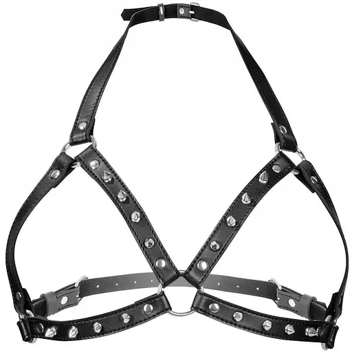 Портупея з шипами Fetish Tentation Sexy Adjustable Chest Harness чорний