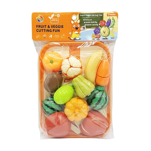 Дитячий ігровий набір "Продукти" Bambi W8016 на липучці, таця, дошка, ніж - фото 2