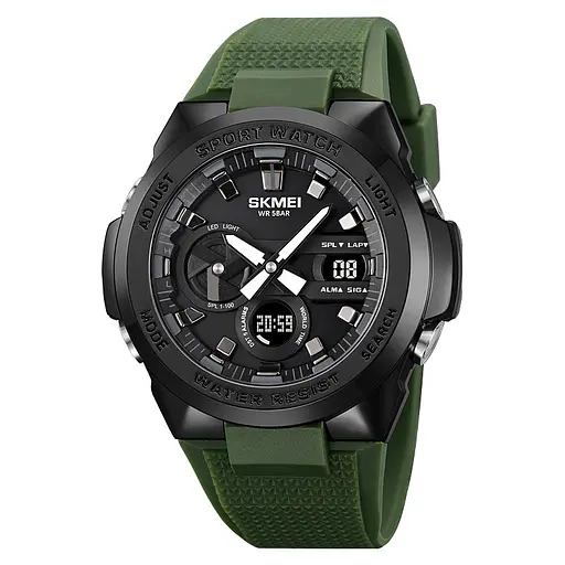 Наручний годинник чоловічий 2105AG Army Green Skmei acs0030284 - фото 1