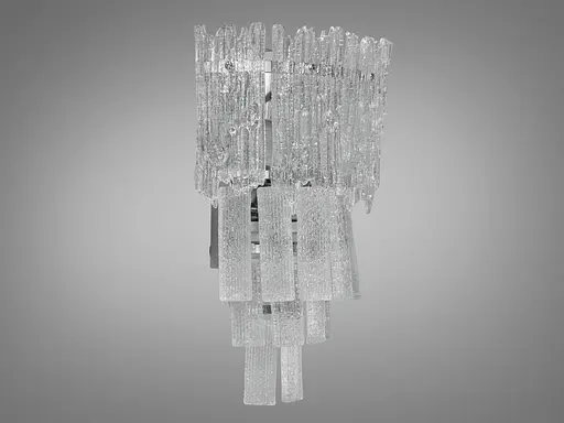 Класичне бра з кришталю під дві лампи, колір хром - фото 2