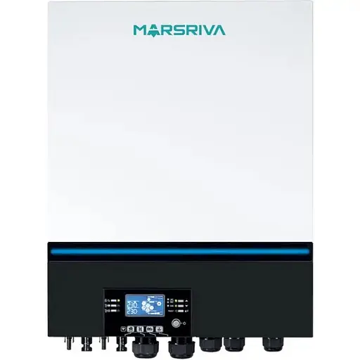Сонячний інвертор Marsriva MR-SPF8000M TWIN (Version 1) 8 кВт, однофазний, MPPT, чиста синусоїда білий/чорний