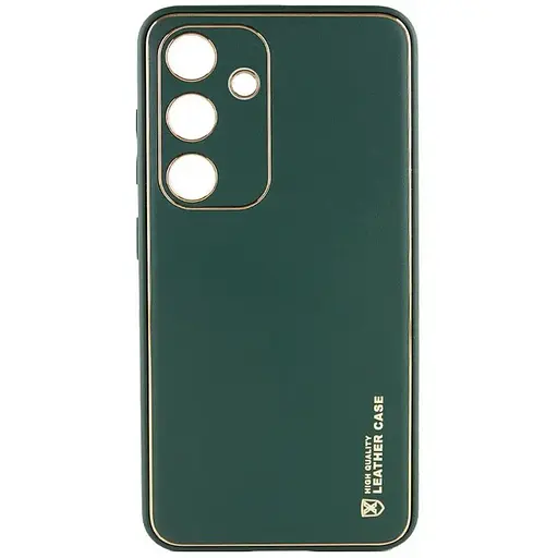 Кожаный чехол Epik Xshield для Samsung Galaxy S24 Зеленый / Army Green