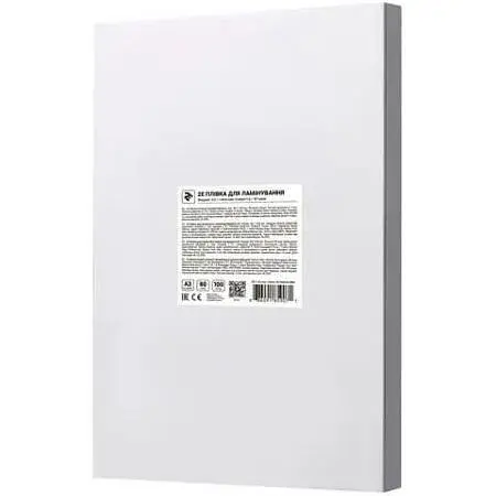 Плівка для ламінування 2E А3, 80 мкм глянсова100 шт,  (2E-FILM-A3-080G) - фото 1