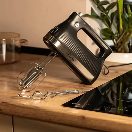 Ручний міксер Sokany SK-6632 з насадками для тесту 5 швидкостей 300Вт Чорний - фото 8