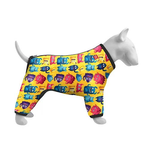 Вітровка для собак Waudog Clothes малюнок Мохнаті монстри M47 В 69-72 см С 47-50 см - фото 3