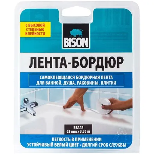 Стрічка для герметизації Bison 3.35 м x 62 мм Біла - фото 2