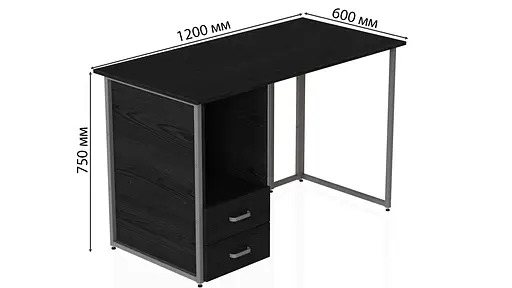 Компьютерный стол Отто 75x120x60 серый ДСП Сосна Кембра 16мм FRD-101495 - фото 3
