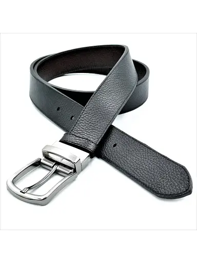 Ремінь шкіряний Le-Mon двосторонній чоловічий 115-125х4 см acs0023786 - фото 4