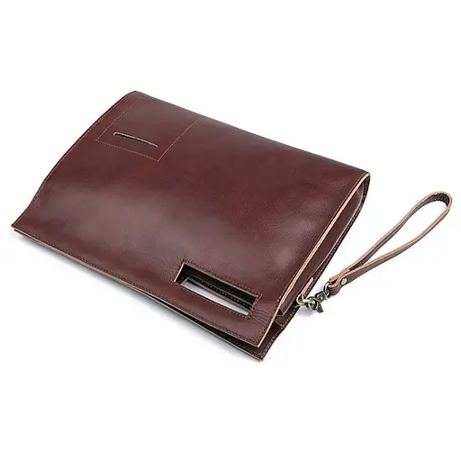 Кожаная сумка-папка John McDee большой размер 35х28х5.5 см sum0028324 - фото 5