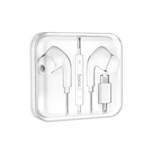 Наушники Hoco M111 Pro, вакуумные, проводные, Lightning, 1.2m, white - фото 4