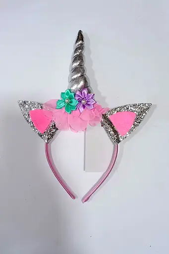 Обруч Єдиноріг K7913 26см (6922012079130) Сріблястий - фото 1