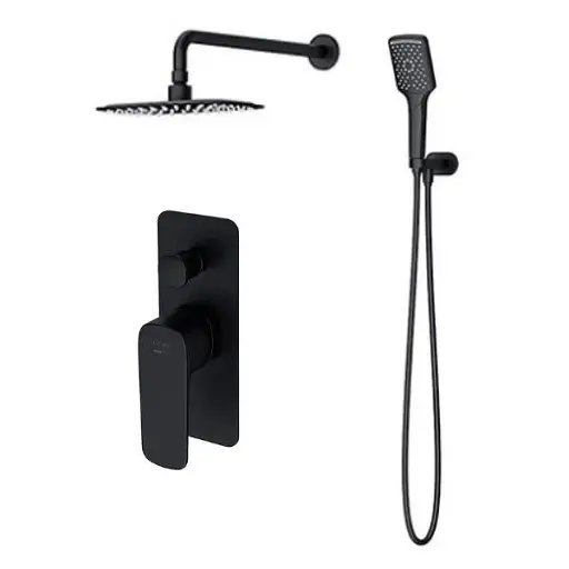 Комплект для ванни та душу прихованого монтажу Cersanit Larga S952-031 СЕТ B344 зі змішувачем Чорний 30412 - фото 1