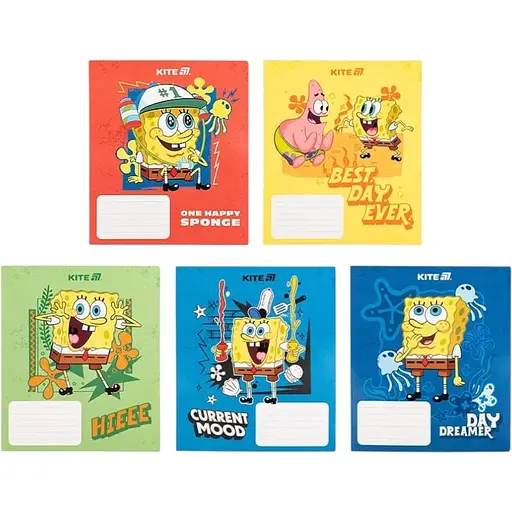 Набір зошитів Kite SpongeBob SquarePants 18 аркушів в клітинку 20 шт. (SB25-236)