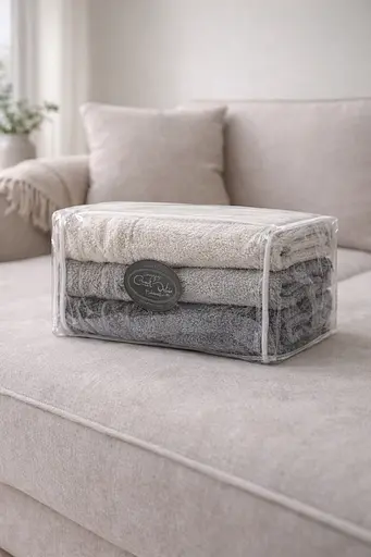 Набір турецьких рушників для ванної 70x140 см 3 шт TC303376189 - фото 2