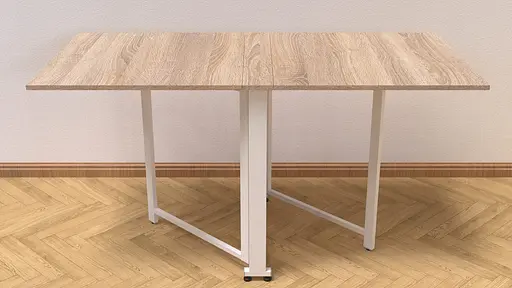 Стіл-книга трансформер Оріон 2 Ferrum-decor 750x1520x730 Білий метал ДСП Дуб Сонома 16 мм (FRD-104593) - фото 5