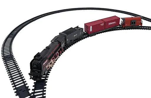 Ретро-поезд со светом, звуками и функциями дыма 138 см Ramiz - фото 6