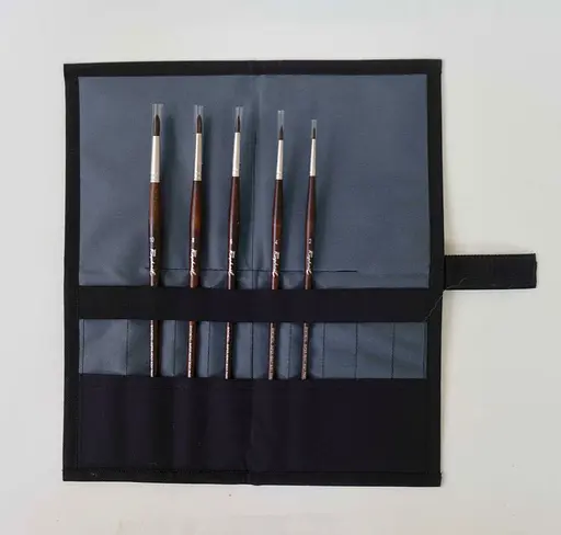 Набор кистей для масла Raphael Textura, круглые, 5 шт, в пенале - фото 2