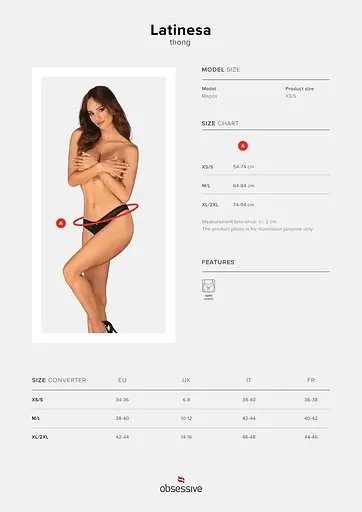 Трусики Obsessive Latinesa crotchless thong XL/2XL - фото 7