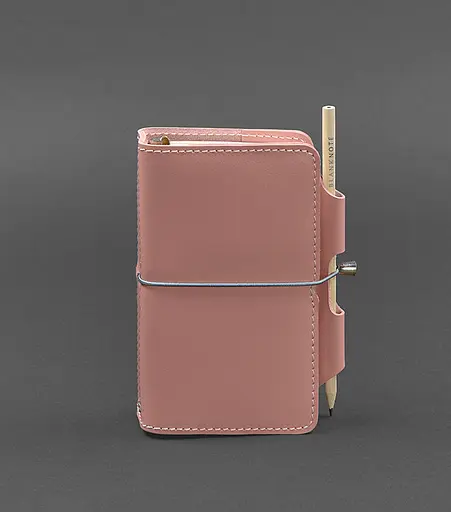 Шкіряний блокнот (Софт-бук) 3.0 рожевий - фото 1