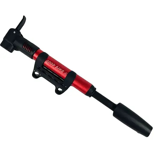 Насос ручной для велосипеда Good Bike Dual Alu в алюминиевом корпусе AV, FV, DV красный (92518R-IS) - фото 3