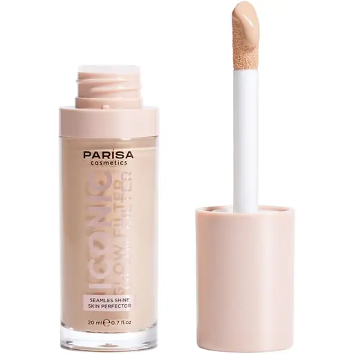 Тональное основание-флюид Parisa Iconic Glow Filter с эффектом сияния 20 мл тон № 603 Peachy fair  - фото 2