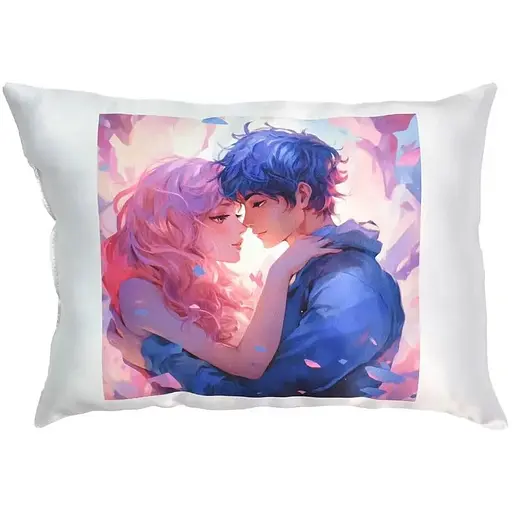 Подушка Путешествие в мир любви с сублимационной печатью Strateg 60668 Черная - фото 1