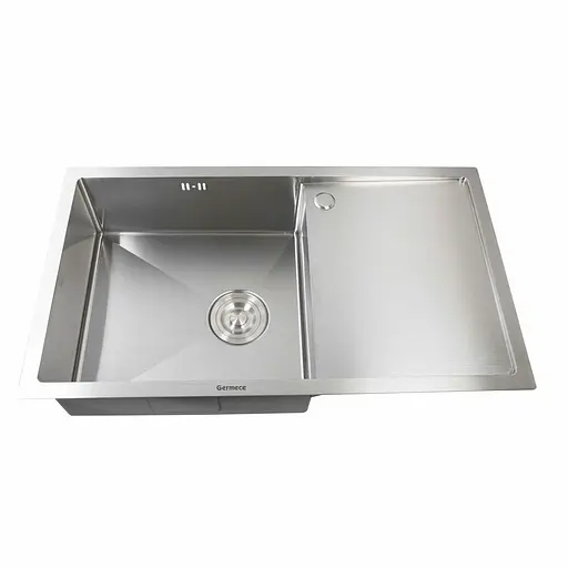 Кухонна мийка Platinum Handmade Н 780x440x200 L (з кріпленням і отвором під змішувач), Нержавіюча сталь - фото 4