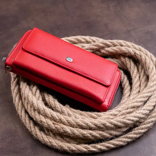 Кожаный женский кошелек ST Leather 20х10х2.5 см acs0015305 - фото 7