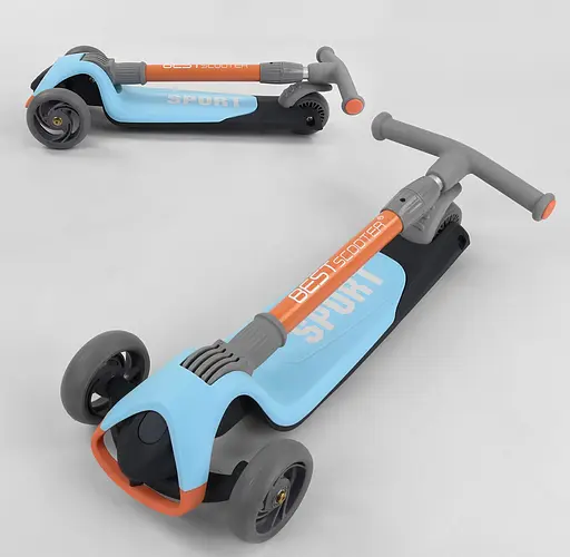 Самокат Best Scooter 62х17х31 см блакитний 000231462 - фото 2