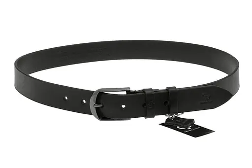 Ремінь шкіряний Grande Pelle чорний 120х3.5 см acs0032039 - фото 2