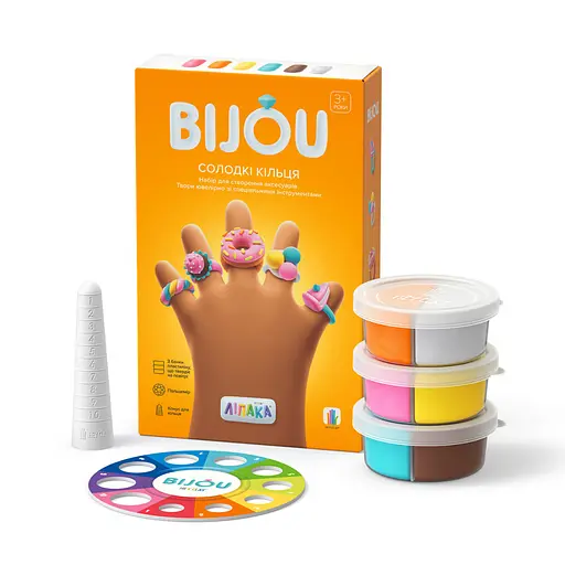 Набор самозатвердевающего пластилина ЛИПАКА 31002-UA01 Бижутерия: Сладкие Кольца - фото 2