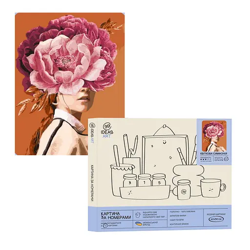 Набір для розпису по номерах "Квіткова симфонія" 40*50 см