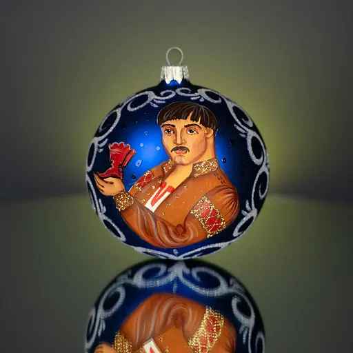 Набір ялинкових прикрас Різдвяні історії Диканьскі вечори в дерев'яній коробці скло (4820001112146) - фото 3