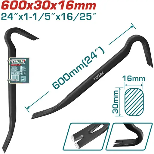 Лом-гвоздодер Total THT431242 - фото 2