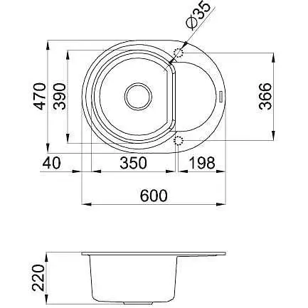 Кухонна мийка Elleci Easy round titano 68 - фото 2
