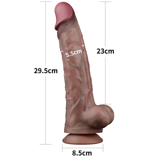 Фалоімітатор з присоскою LoveToy Nature Cock 29.5 см тілесний - фото 20