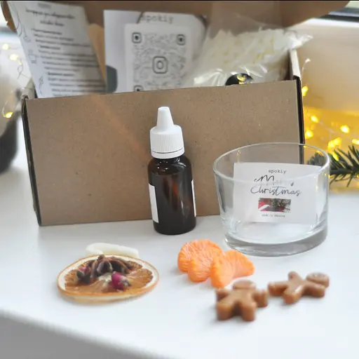 Набор для создания свечи "Merry Christmas" М Spokiy SP2406 с стеклянной емкостью - фото 6