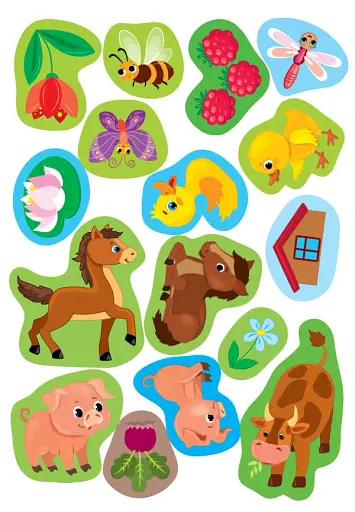 Прості аплікації великими наліпками. Велика ферма - фото 4