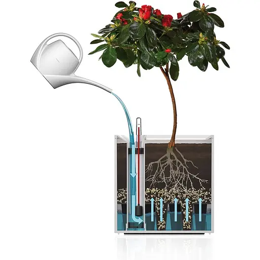 Цветник Plastkon Quadrato Flower Lover со оросительной системой белый (23195) - фото 4