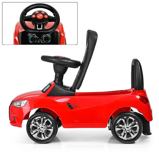 Дитяча каталка-толокар Bambi Racer з музикою та світлом червона (M 3147A-3) - фото 3