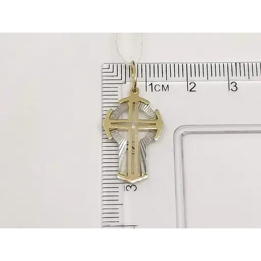 Золотий хрестик Харківська ювелірна фабрика з алмазною гранню. 11560-АЛМ - фото 4