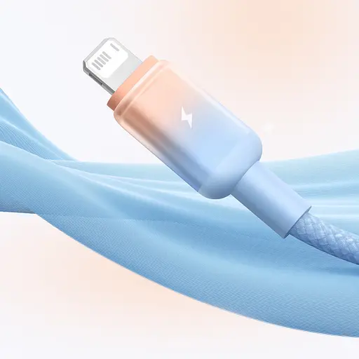 Дата кабель Baseus Discolor Series Fast Charging USB to Lightning 2.4A (1m) (P10374900) Galaxy Blue - фото 3