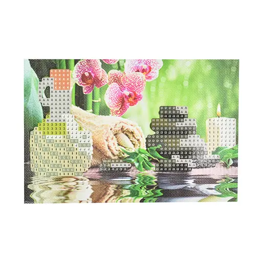 Алмазная мозаика Strateg ПРЕМИУМ Гармония и покой без подрамника размером 10х15 см (YAB28548) - фото 1