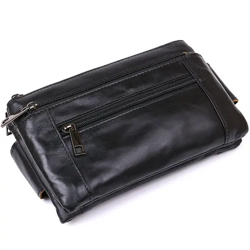 Кожаная мужская сумка на пояс Vintage 21,5х13х3 см sum0020150 - фото 3