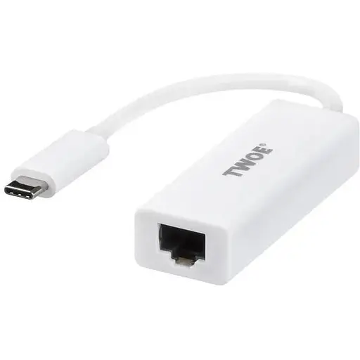 Адаптер PowerPlant Type-C-RJ-45 LAN 1000 Мбит переходник 0.12 м - фото 1