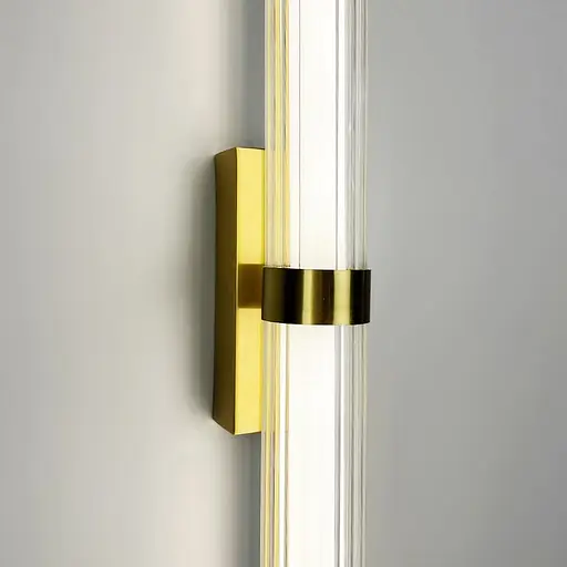 Бра со стеклянным корпусом и латуными деталями длиной 90 см Line F Арт. C23/900 AB - фото 3