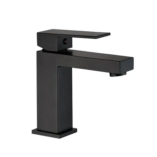 Смеситель для раковины VBI Loreno black низкий VBI-050200BL Черный матовый - фото 1