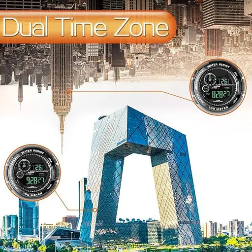 100-метровые подводные часы для дайвинга для мужчин и мальчиков с секундомером, хронографом, функциями сигнализации. - фото 5