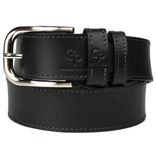 Ремінь шкіряний Grande Pelle чорний 120х4х0.5 см acs0032054 - фото 4