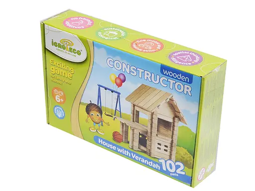 Конструктор дерев’яний Ігротеко Будиночок з верандою